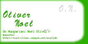 oliver noel business card